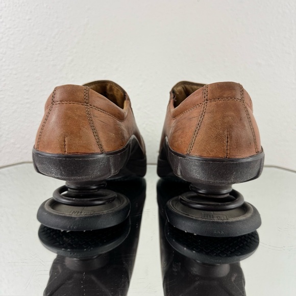 Z-COIL Womens Brown Leather Loryn Slip On Spring Heel Clog Mule Comfort Shoes - Picture 4 of 11